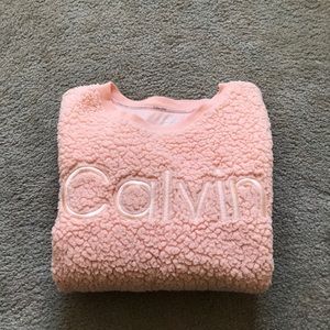 Pink Calvin Klein Fluffy Sweatshirt